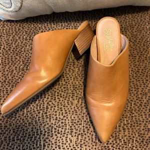 Seychelles Rendezvous Mule Slide Brown Leather Sz 7